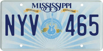 MS license plate NYV465
