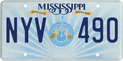 MS license plate NYV490