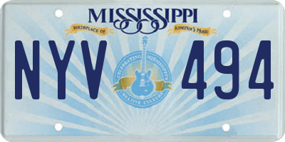 MS license plate NYV494