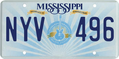 MS license plate NYV496