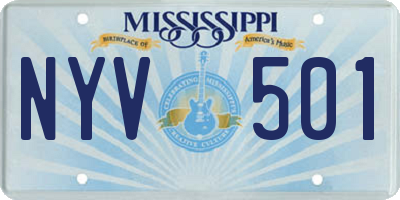 MS license plate NYV501