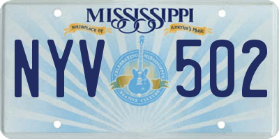 MS license plate NYV502