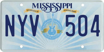 MS license plate NYV504