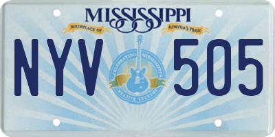 MS license plate NYV505