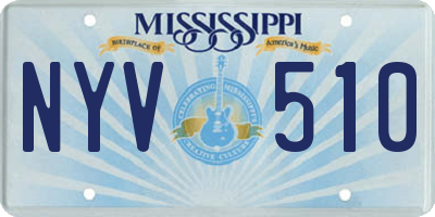 MS license plate NYV510
