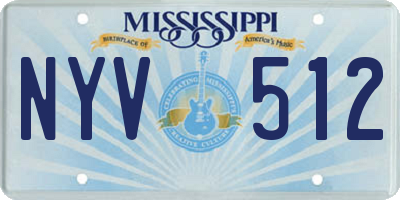 MS license plate NYV512