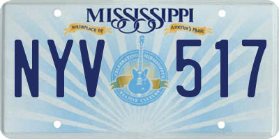 MS license plate NYV517