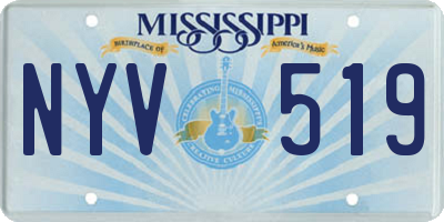MS license plate NYV519