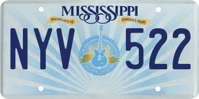 MS license plate NYV522
