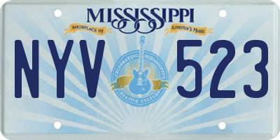MS license plate NYV523