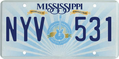 MS license plate NYV531