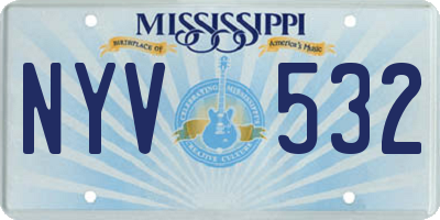 MS license plate NYV532