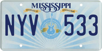 MS license plate NYV533