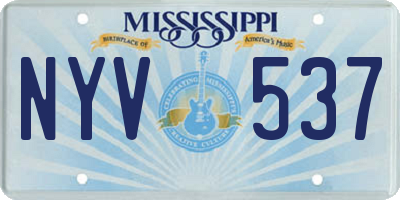 MS license plate NYV537