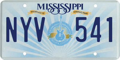 MS license plate NYV541