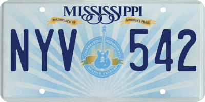 MS license plate NYV542