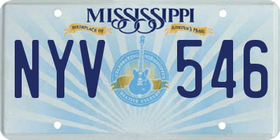 MS license plate NYV546