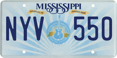 MS license plate NYV550