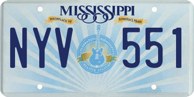MS license plate NYV551