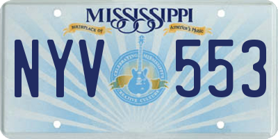 MS license plate NYV553