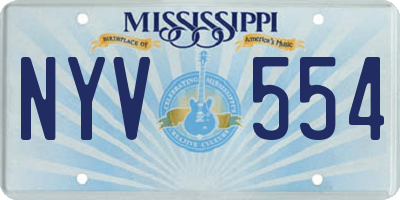 MS license plate NYV554