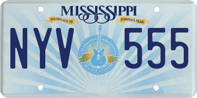 MS license plate NYV555