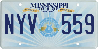 MS license plate NYV559