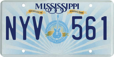 MS license plate NYV561