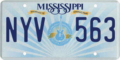 MS license plate NYV563