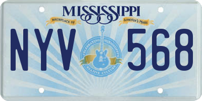 MS license plate NYV568