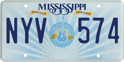 MS license plate NYV574