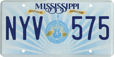 MS license plate NYV575