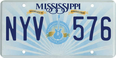 MS license plate NYV576