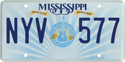 MS license plate NYV577