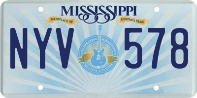 MS license plate NYV578