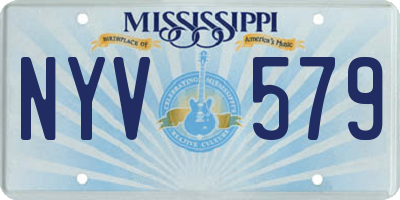 MS license plate NYV579