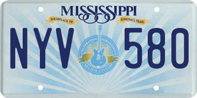 MS license plate NYV580