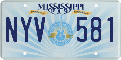MS license plate NYV581