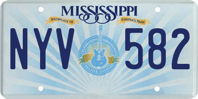 MS license plate NYV582