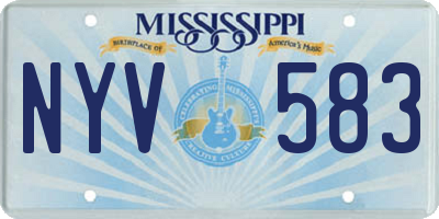 MS license plate NYV583