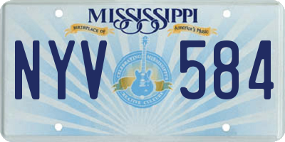 MS license plate NYV584