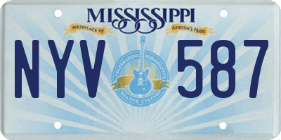 MS license plate NYV587
