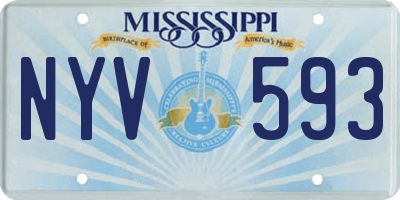 MS license plate NYV593