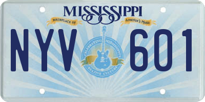 MS license plate NYV601