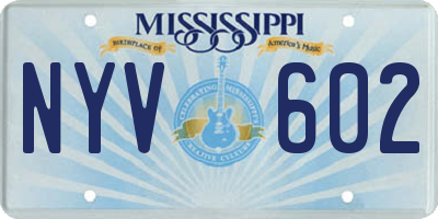 MS license plate NYV602