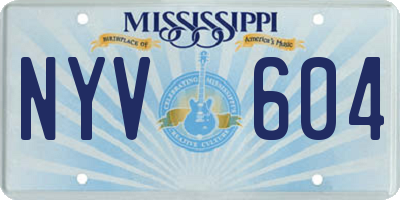 MS license plate NYV604