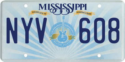MS license plate NYV608