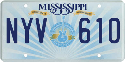 MS license plate NYV610