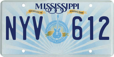 MS license plate NYV612