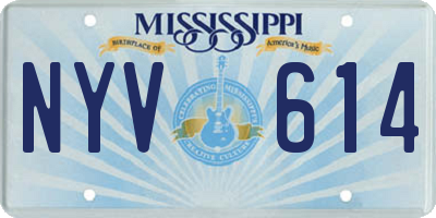 MS license plate NYV614